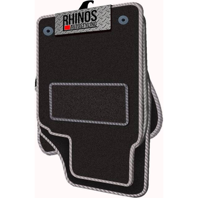 TAILORED TO FIT CITROEN C4 CACTUS (2014-2018) FEEL FLAIR TOUCH W OneTone - FULL SET OF TAILORED LUXURY INTERIOR FLOOR CAR CARPET MATS - BLACK MAT + WH
