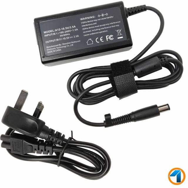 Replacement Laptop Charger Adapter HP G72 + 3 PIN Mains Cable