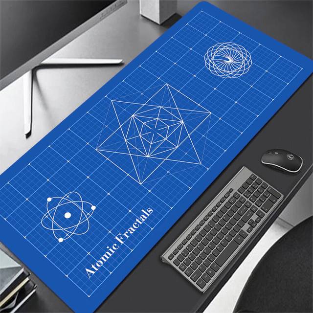 (a-mouse pad7 350X600X2MM) Atomic Fractals Mouse Pad Gamer Table  Gaming Accessories Office Desk Mat Large Mouse Pad Black Keyboard Pad for Computer M