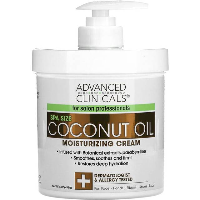 Advanced Clinicals, Coconut Oil Moisturizing Cream, 454g