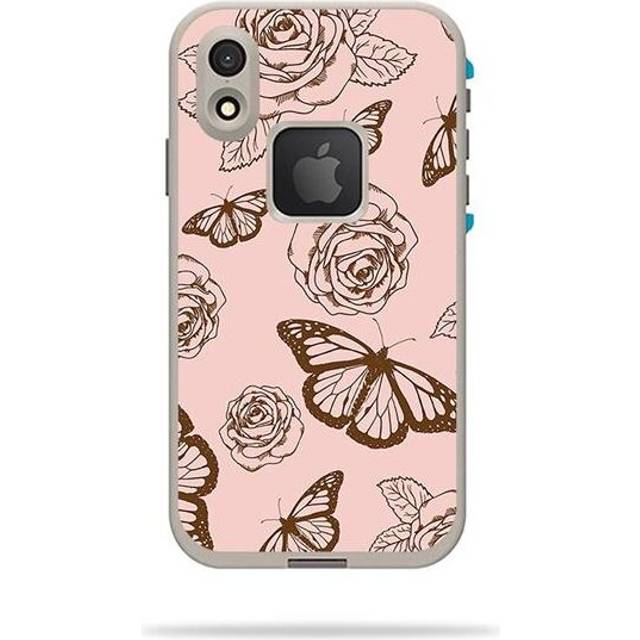 MightySkins LIFIPXR-Butterfly Garden Skin Decal Wrap for LifeProof Fre iPhone XR Case Sticker - Butterfly Garden