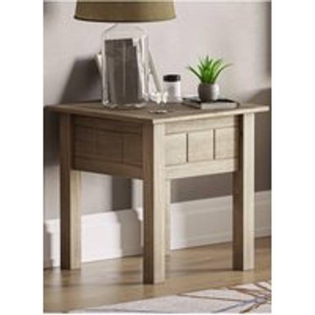 Vida Designs Panama Lamp Table Pine 520 x 500 x 500 mm - Brown - One Size
