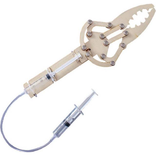 DIY Piston Hydraulic Mechanical Arm Model Science Technology Learning Education Experiment