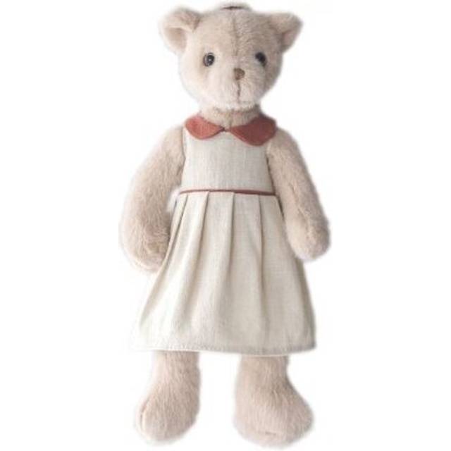 (Female, 30cm) Brown Cute Bear Dressed Bear Soft Plush Toy Lover's Gift Kids Birthday Gifts for Girls and Boys Baby