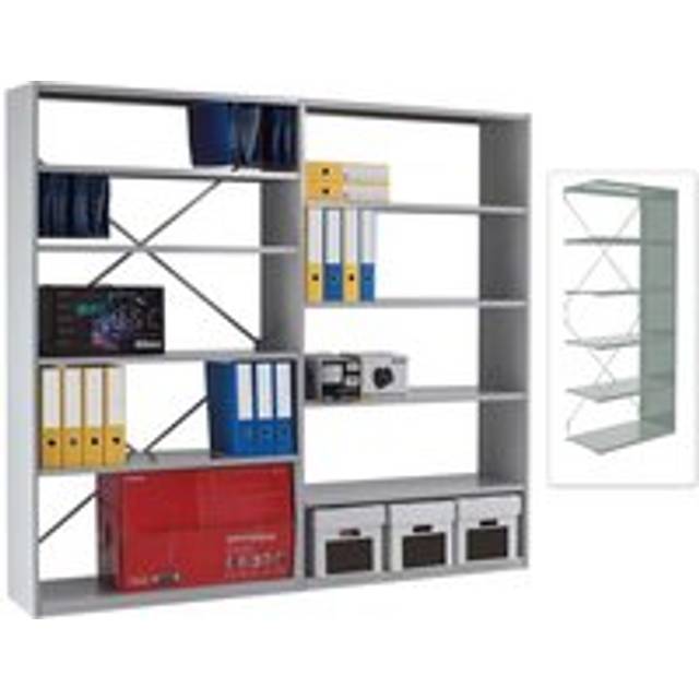 Duo Shelving Open Back Extension Bay - 6 Shelves 1850h x 1000w x 370d