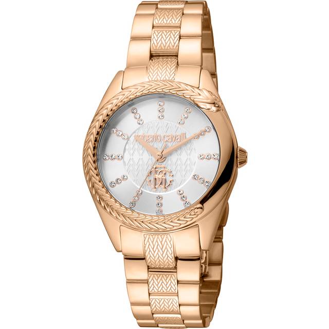 Roberto Cavalli RC5L038M0075 4894626190018 Womens Quartz Stainless Steel Silver 5 ATM 32 mm Watch - Rose Gold - One Size