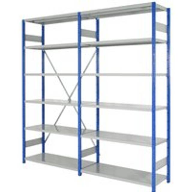 Expo 4 Open Shelving Extension Bay with 6 Shelves - 2000 x 1000 x 300mm