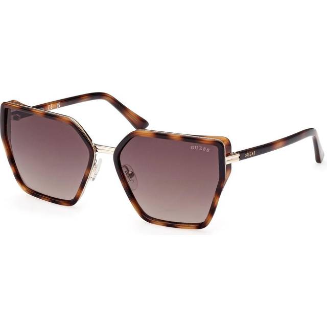 Guess Kvinna GU7871 53F Solglasögon Injicerad Havana Brun Fjäril Normal Skuggad