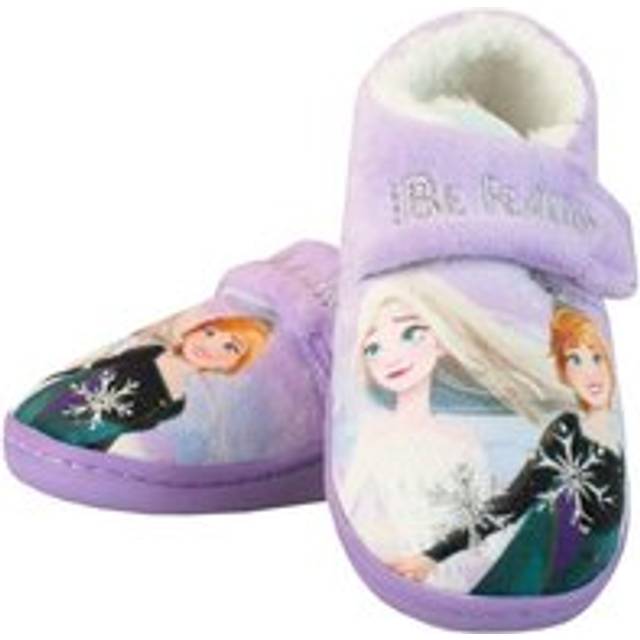 Anna and Elsa Snowflake Frozen Slippers - Purple - Infant 8