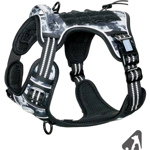 Tactical Dog Harness for Small Medium Large Dogs No Pull Adjustable Pet Harness Reflective K9 Working Training Easy Control Pet Vest(S, Black Ink)