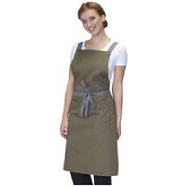 (One Size, Olive) Dennys Cross Back Full Apron