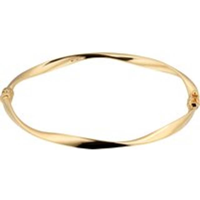 9ct Yellow Gold Wave Bangle