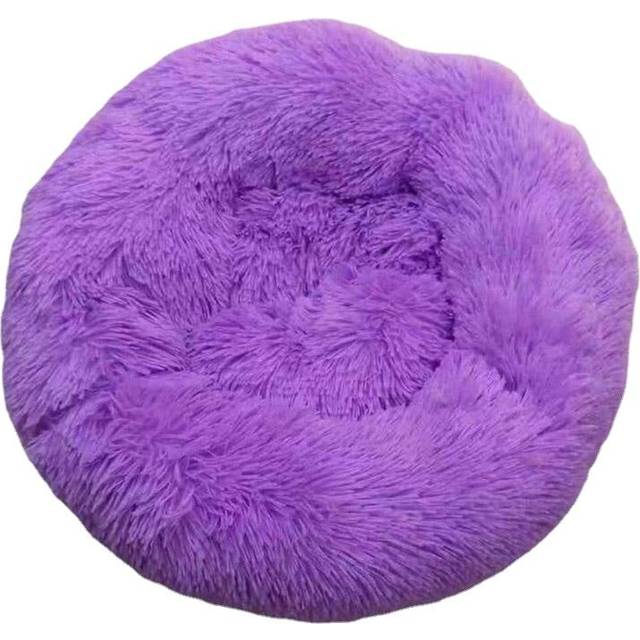 (Purple, XL) Kennel Round Plush Nest Padded Soft Warm For Cat Bed Mat Pad