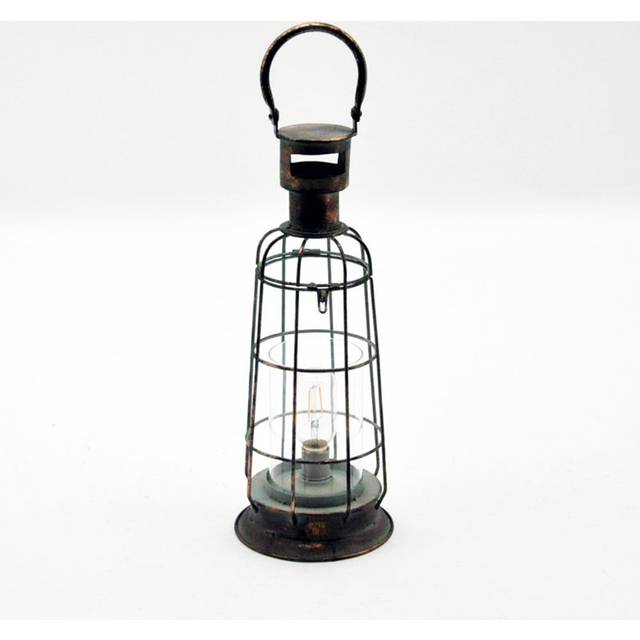 46cm BATTERY & BULB METAL GARDEN LANTERN