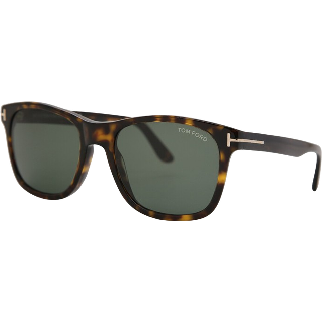 TOM FORD Man FT0595 ERIC-02 52N Solglasögon Acetat Mörk havana Grön Geometrisk Normal