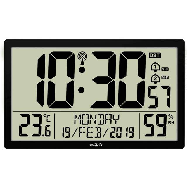 Youshiko Extra Large XXXL Jumbo Radio Controlled Digital Silent Wall Clock (Official UK Version)