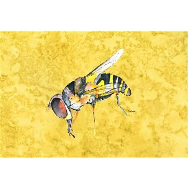 """""Caroline's Treasures 8851PLMT Bee On Yellow Fabric Placemat  Multicolor"""""