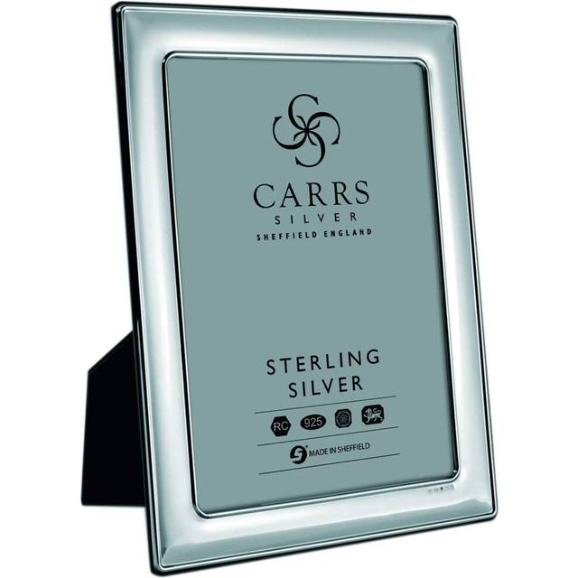Carrs Silver Plain Photo Frame 8 x 6 Wood Back can stand portrait or landscape