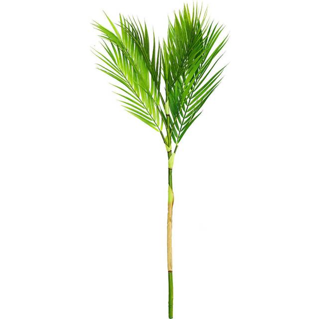 (6 Branch) 6/9 Branches Green Palm Leaves Plastic Fake Plant Artificial Leaf Home Adornment Decorations