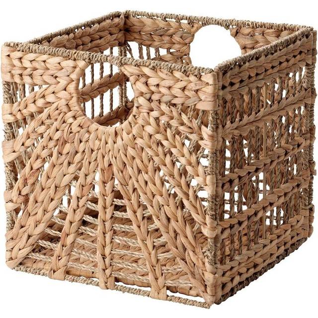 Ikea LUSTIGKURRE Basket, natural water hyacinth/seagrass32x33x32 cm