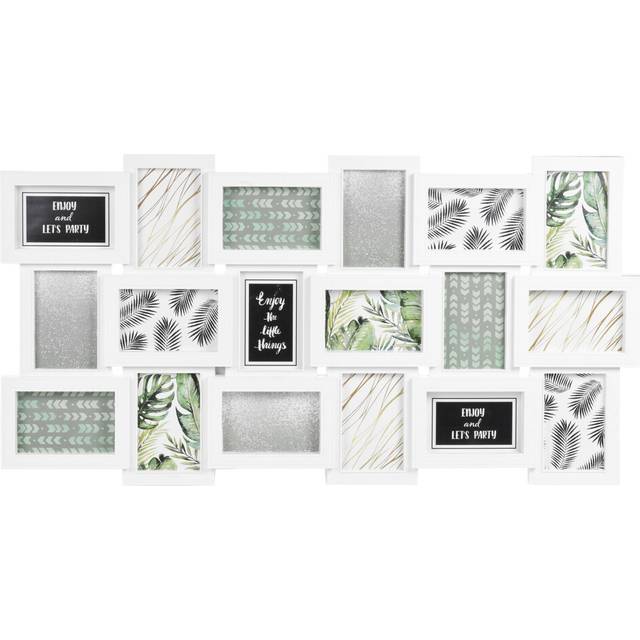 (White , 18 Piece Photo Frame ) Large Multi Aperture Collage Picture Frame Holds 9/11/18 Photos 6x4 Wood Look