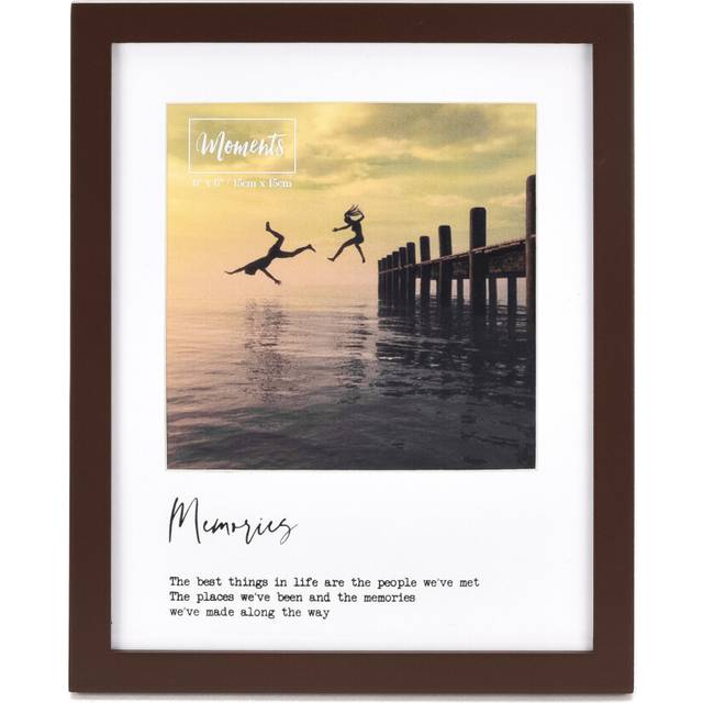 "Moments Wooden Photo Frame with Mount 6"" x 6"" - Memories"