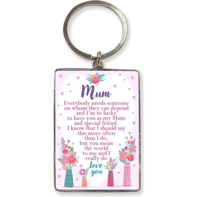 Mum I Love You Metallic Keyring Lovely Birthday Christmas Gift Idea