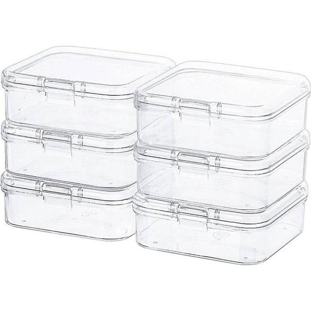 Clear Plastic Beads Storage Containers Box Storage Containers ,6 Pcs