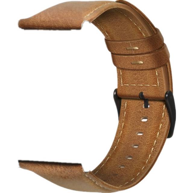 Watch Band For Apple iWatch PU Leather Business Band Series 7 / SE / 6/5/4/3/2/1 Replacement Wrist Strap - Yellowish Brown 42/44/45mm