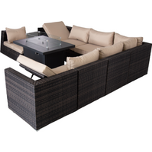 Fully Assembled L-Shaped Outdoor Rattan Corner Sofa