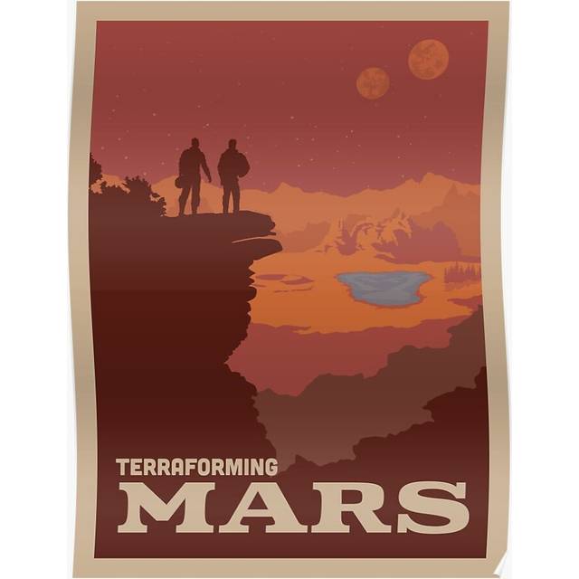 Posters Terraforming Mars Board Game - Minimalist Travel Style - Gaming Art - Board Games 16x20 inch or 20x20 inch Wall Art Soccer Print