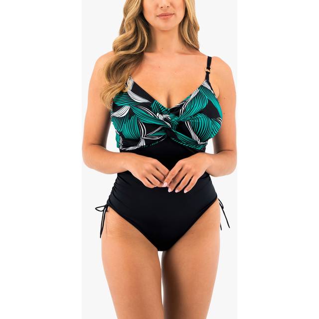 Fantasie Womens Saint Lucia Twist Front Swimsuit - Black Polyamide - Size 36DD