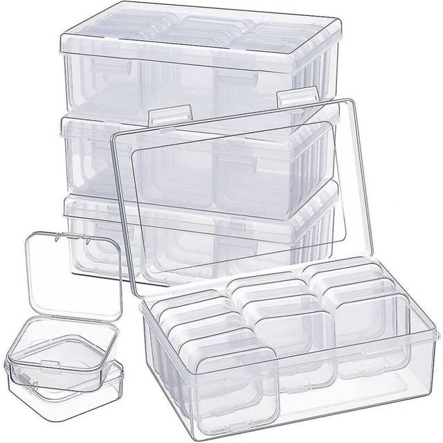 Clear Plastic Storage Box And Rectangular Clear Craft Supplies Box