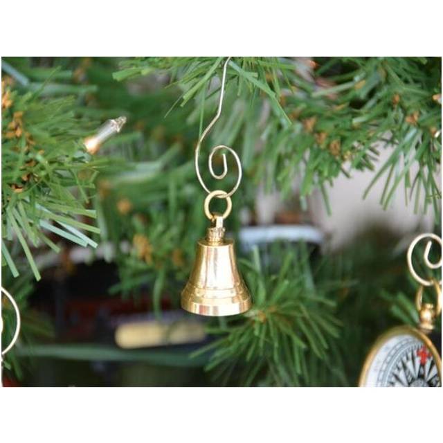 Solid Brass Bell Christmas Tree Ornament
