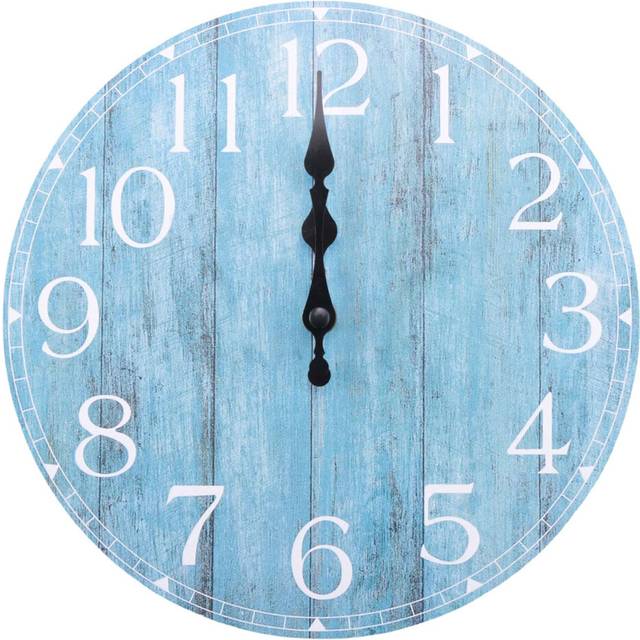 Wall Clock,10 Inch Teal Silent Non-Ticking Kitchen Clock Decor, Country Retro Decorative Wall Clocks