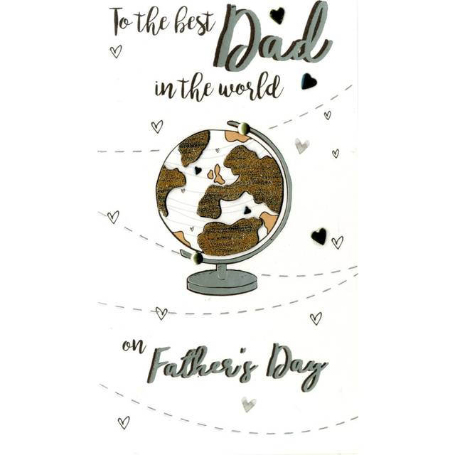 Best Dad In The World Father's Day Card Champagne Embellished Greeting Cards