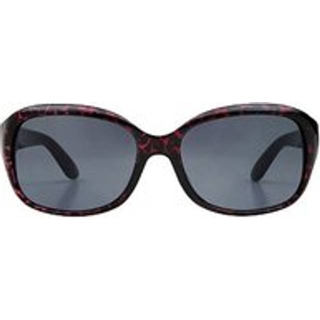 Boots Ladies Polarised Sunglasses - Crystal Purple with Black Animal Print Frame