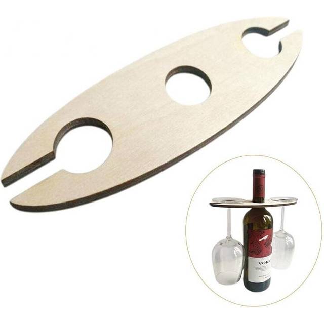 Christmas Wooden Wine Rack Glass Holder Hanging Bar Hanger Shelf Storage Home Party Decoration Supplies Portable Desktop Wine