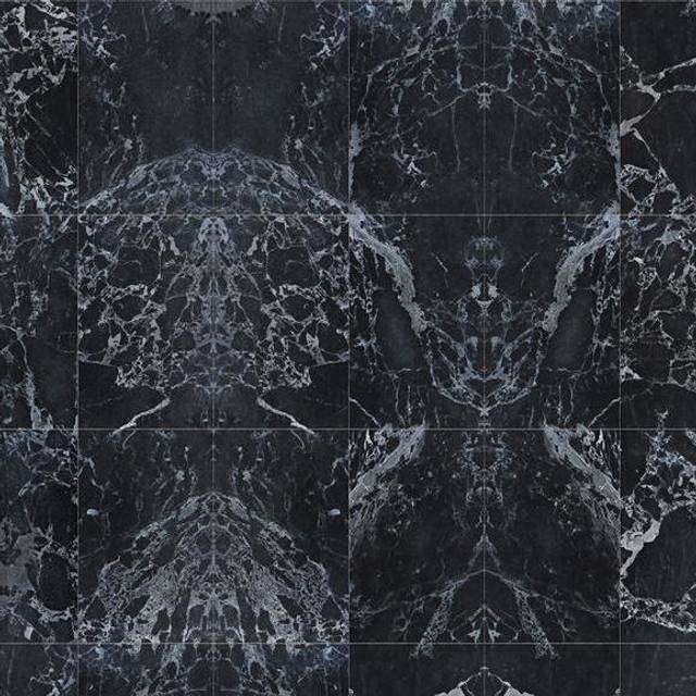 Black Marble Wallpaper von Piet Hein Eek - Original - black/grey