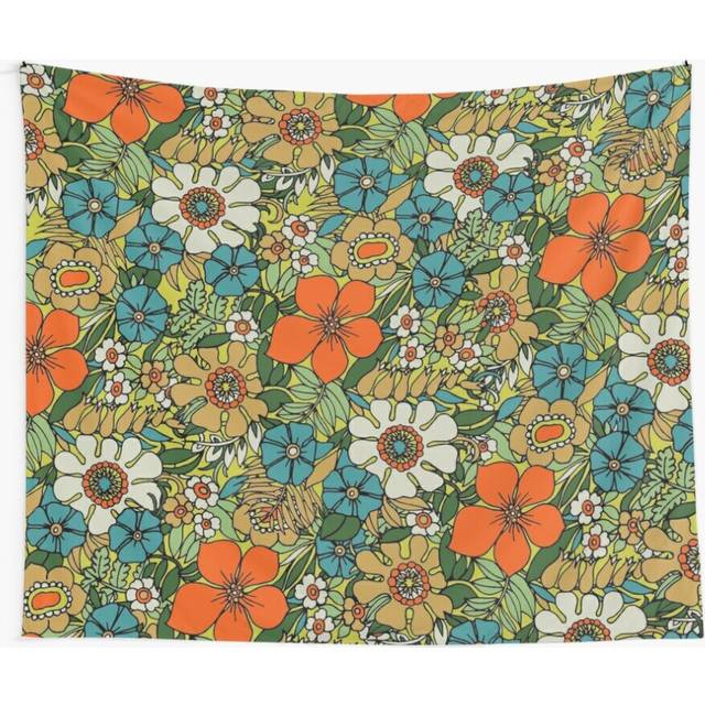 Tapestry 60x50inch 70s Plate Wall Hanging Art DÃ©cor Living Room