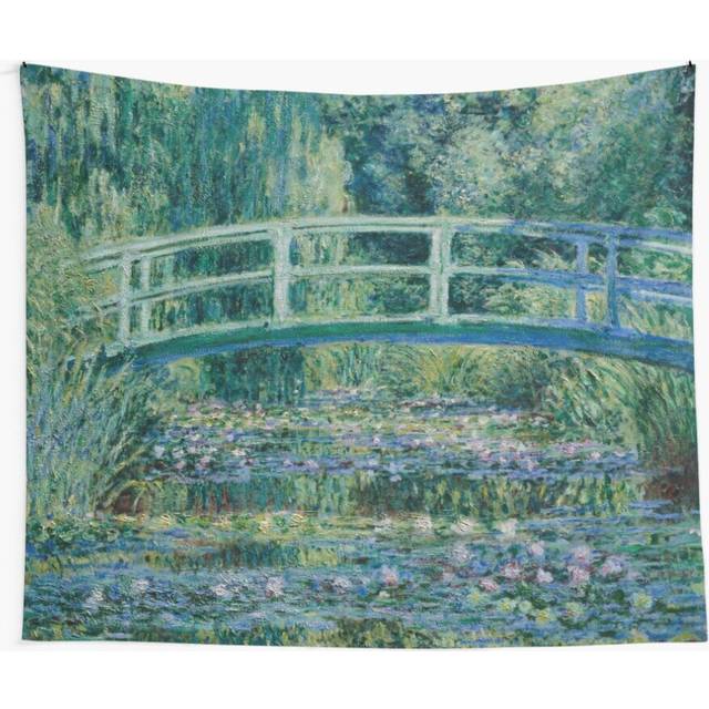 Tapestry 60x50inch Claude Monet - Water Lilies and Japanese Bridge Wall Hanging Art DÃ©cor Living Room