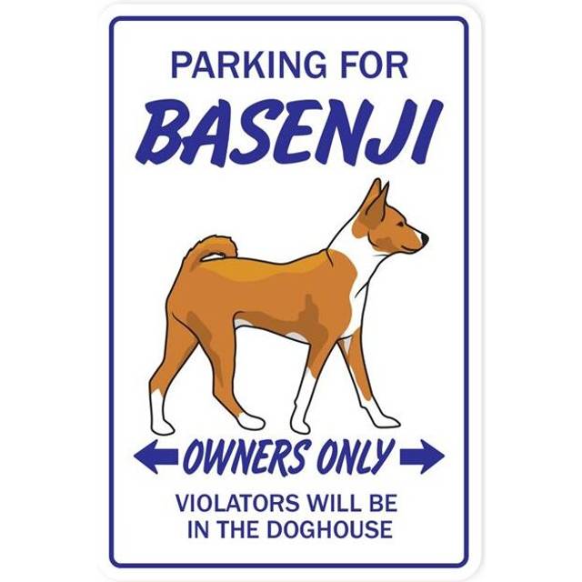 SignMission Z-Basenji 8 x 12 in. Basenji Sign Dog Pet Parking Signs - Hound Pet Groomer Vet