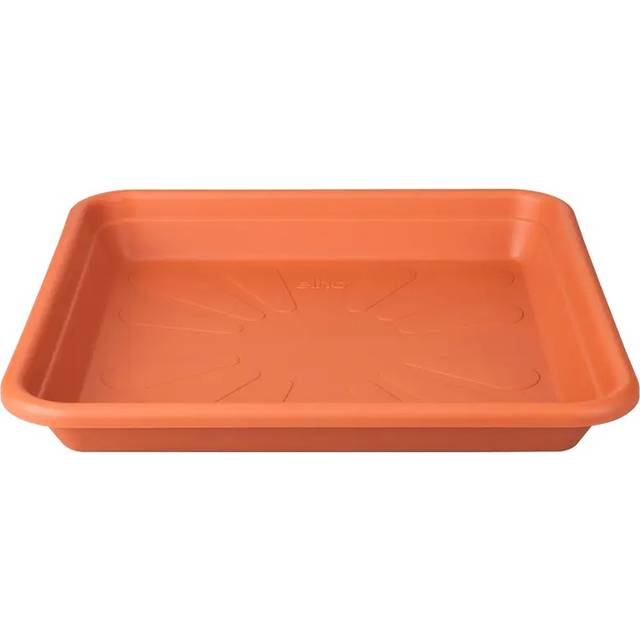 Fat Fyrkant Terrakotta (Storlek: 20x3x20cm Innermått: b 16.4 x h 2.9 x d 16.4 cm)