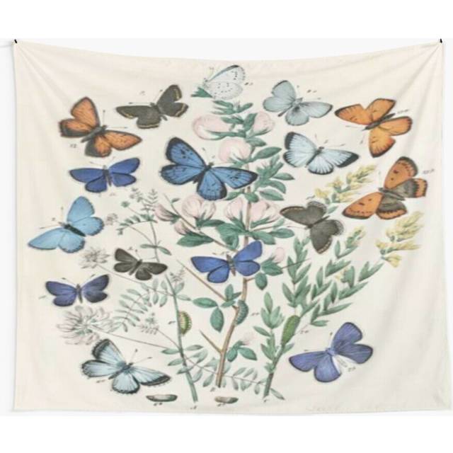 Tapestry 60x50inch Butterflies Wall Hanging Art DÃ©cor Living Room