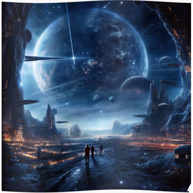 Posters science fiction space, stars, universe 16x20 inch or 20x20 inch Wall Art Soccer Print