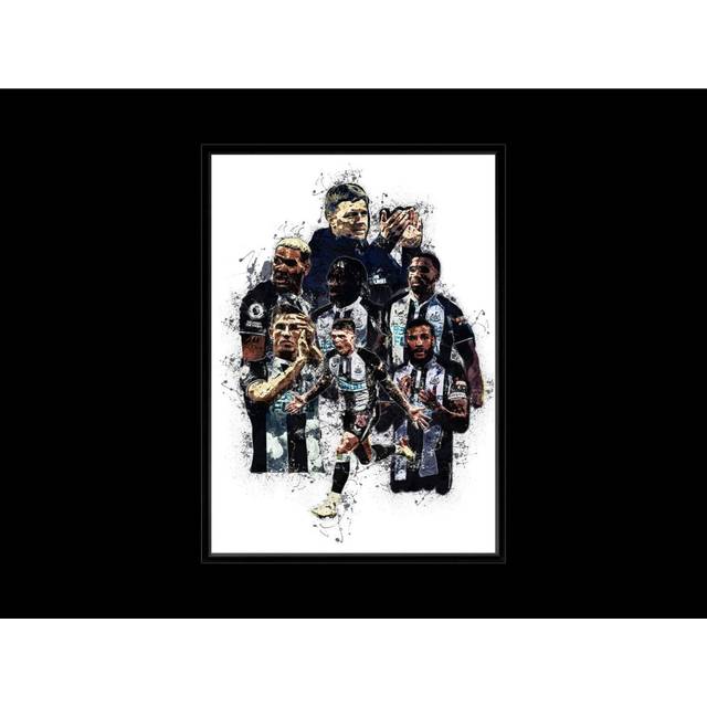 "Poster Newcastle Utd Team Print Wall Art Football Gift Man Cave 16x20"" or 20x20 inch"
