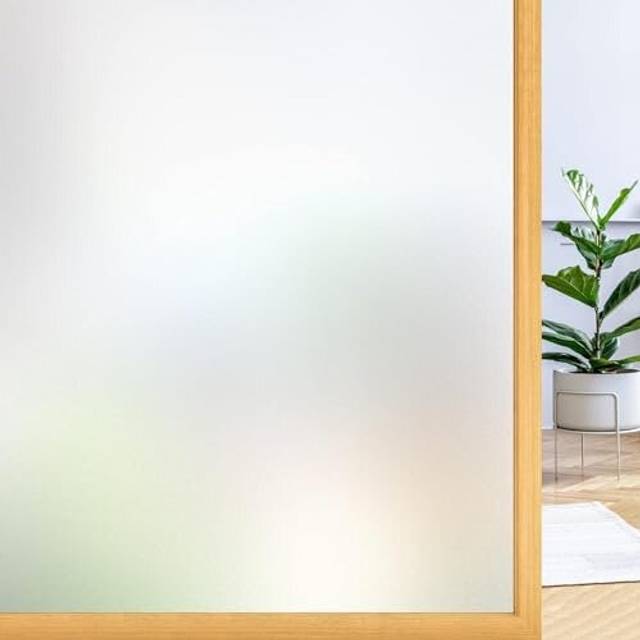 Window Film Privacy Film for Glass Windows, Frosted Window Film Self Adhesive Roll Static Cling without Glue, Removable Opaque Window Film Anti UV for