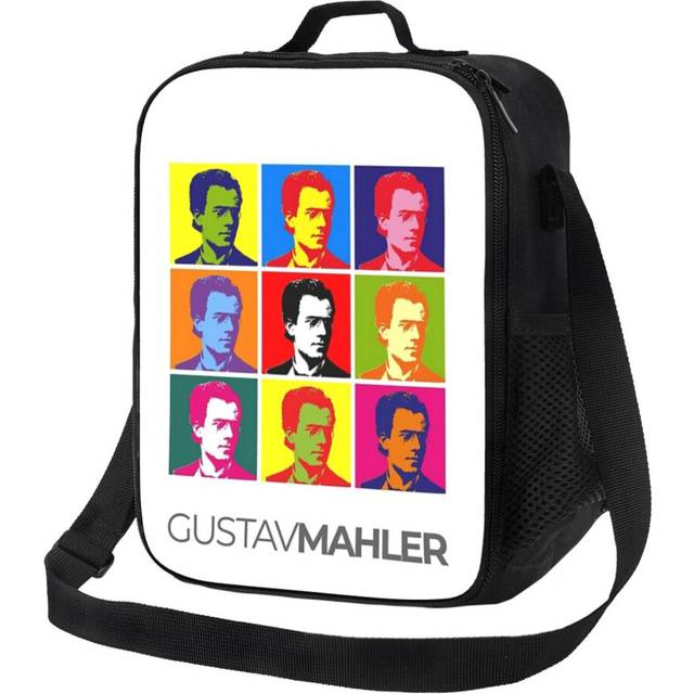 Kids Lunch Bag Gustav Mahler Pop-art Portrait Poster Insulated Tote Box for Girls Boys Back to School
