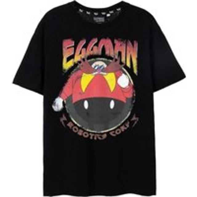 (3XL, Black) Sonic The Hedgehog Mens Doctor Eggman Short-Sleeved T-Shirt