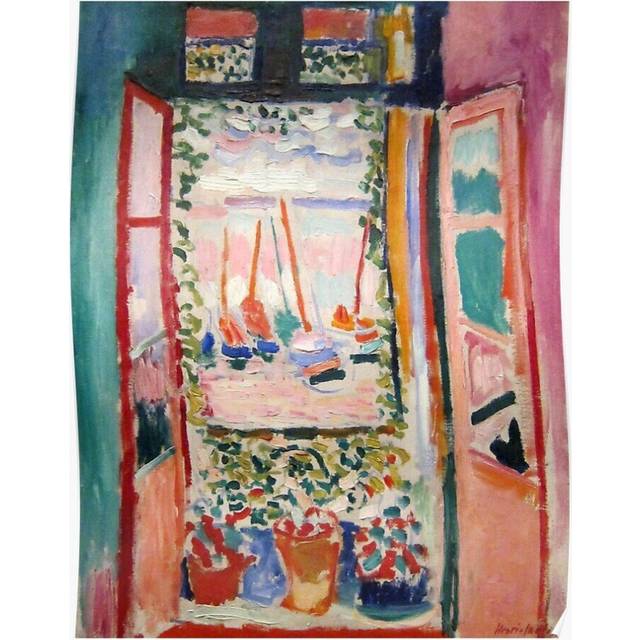 Posters The Open Window- Henri Matisse 16x20 inch or 20x20 inch Wall Art Soccer Print